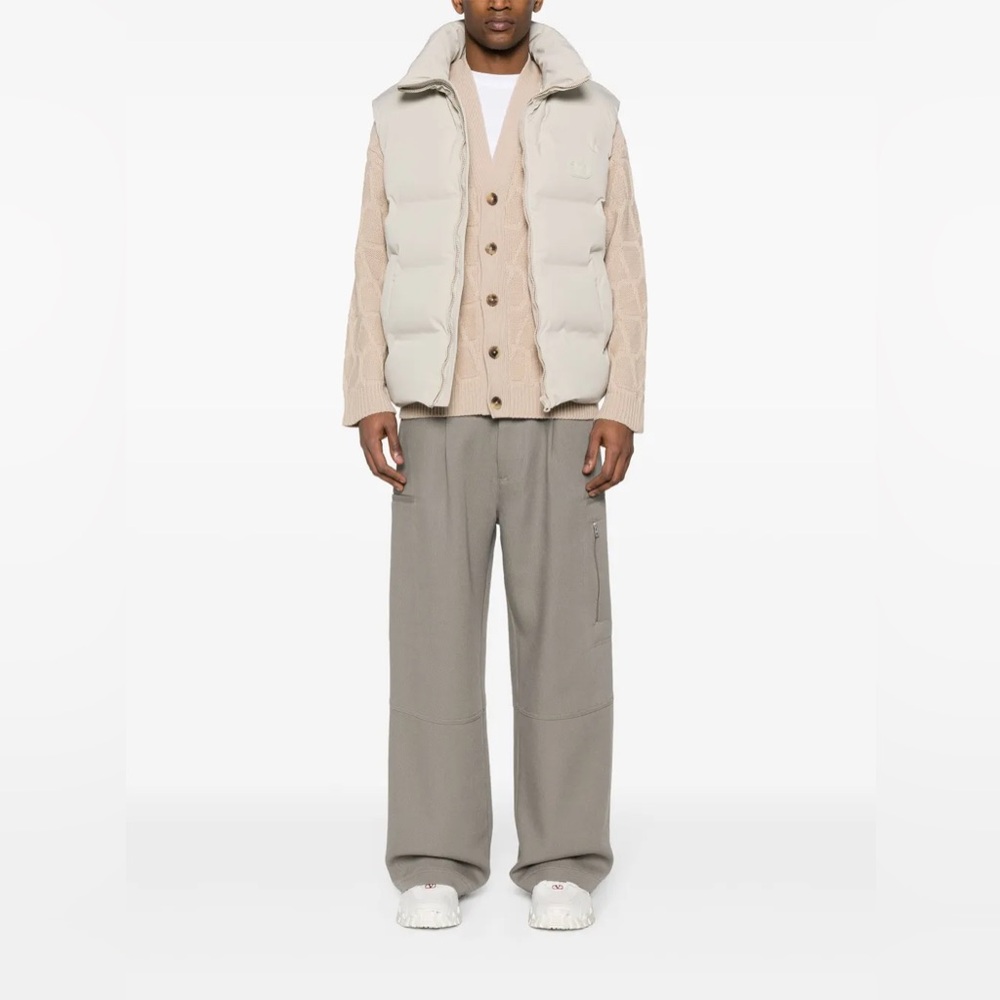 ZARA Men's Cream Hooded Puffer Jacket Vest new - Picture 3 of 9
